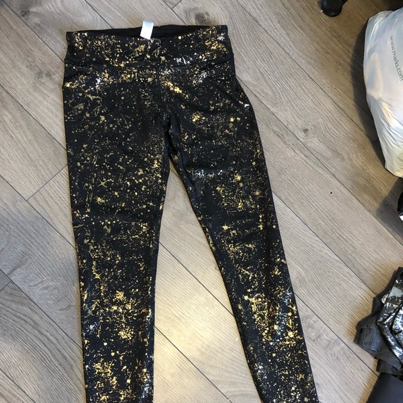 Ivivva Pants - Ivivva gold sparkle leggings size 14